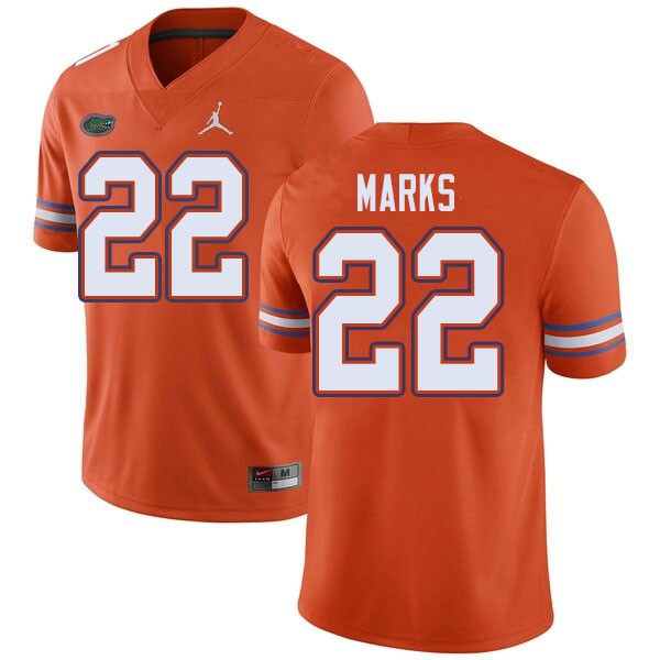 Men's NCAA Florida Gators Dionte Marks #22 Stitched Authentic Jordan Brand Orange College Football Jersey KWG4665BB